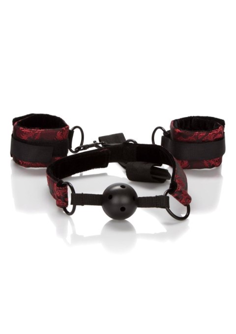 Breathable Ball Gag With Cuffs Black Breathable Ball Gag With Cuffs Black