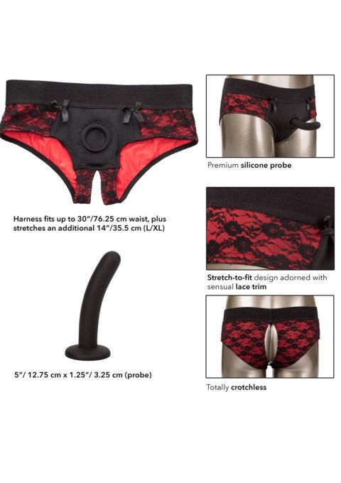 Scandal Crotchless Set L/XL Black Scandal Crotchless Set L/XL Black