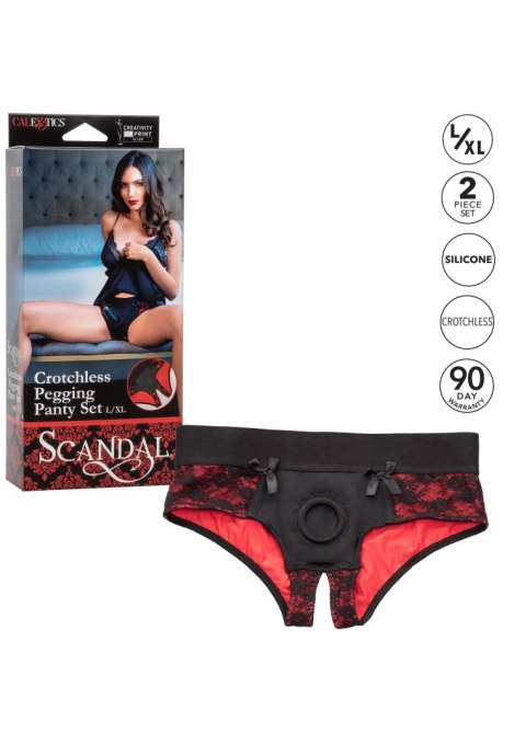 Scandal Crotchless Set L/XL Black Scandal Crotchless Set L/XL Black