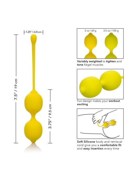 Kegel Training Set Lemon Yellow Kegel Training Set Lemon Yellow
