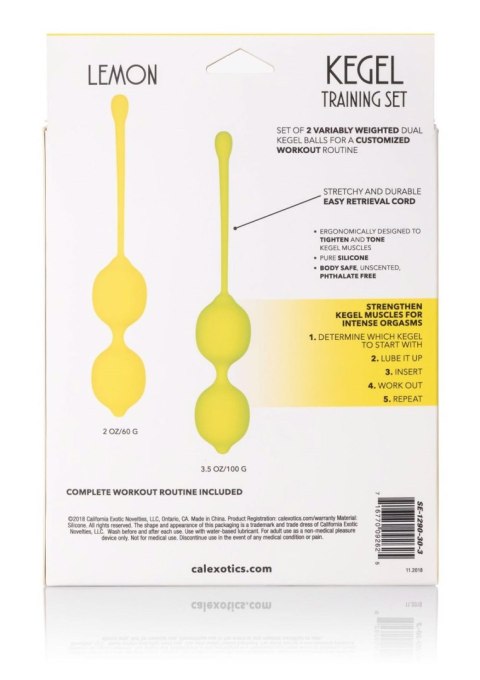 Kegel Training Set Lemon Yellow Kegel Training Set Lemon Yellow