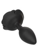 Large Rose Anal Plug Black Large Rose Anal Plug Black