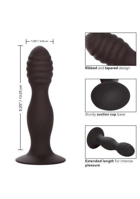 Ribbed Anal Stud Black Ribbed Anal Stud Black