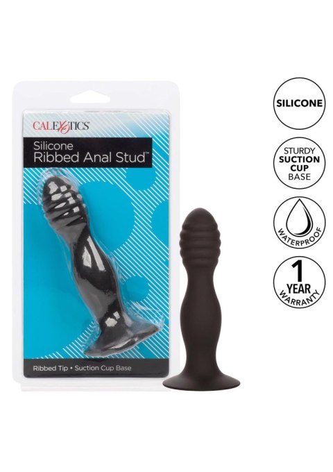 Ribbed Anal Stud Black Ribbed Anal Stud Black
