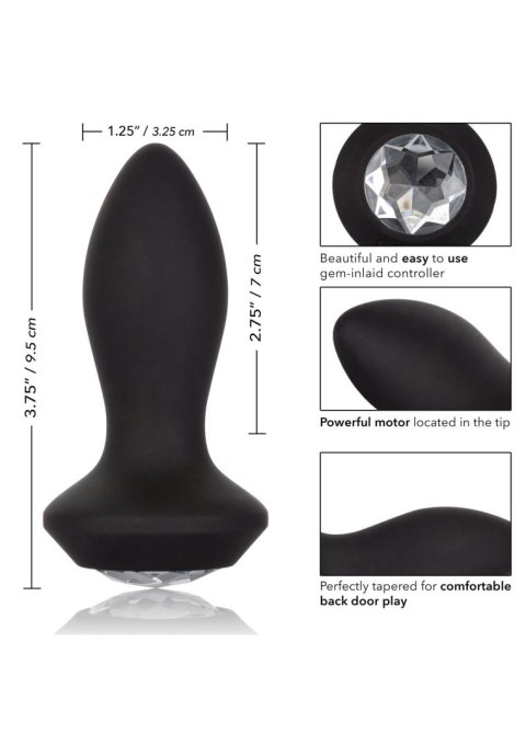 Vibrating Petite Crystal Probe Black Vibrating Petite Crystal Probe Black