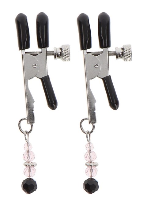 Adjustable Clamps With Beads Silver Adjustable Clamps With Beads Silver