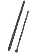 Ribbed Penis Dilator Set 2 pcs Black Ribbed Penis Dilator Set 2 pcs Black