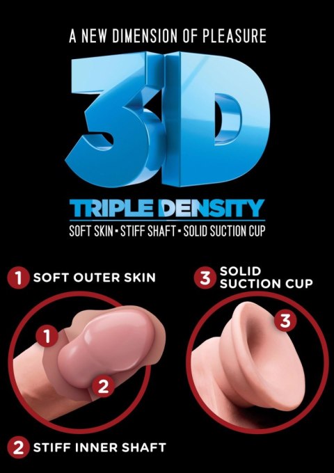 3D Triple Density Cock 7 inch Light skin tone 3D Triple Density Cock 7 inch Light skin tone