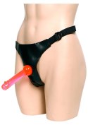 Crotchless Harness + 2 dongs Red Crotchless Harness + 2 dongs Red