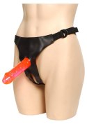Crotchless Harness + 2 dongs Red Crotchless Harness + 2 dongs Red