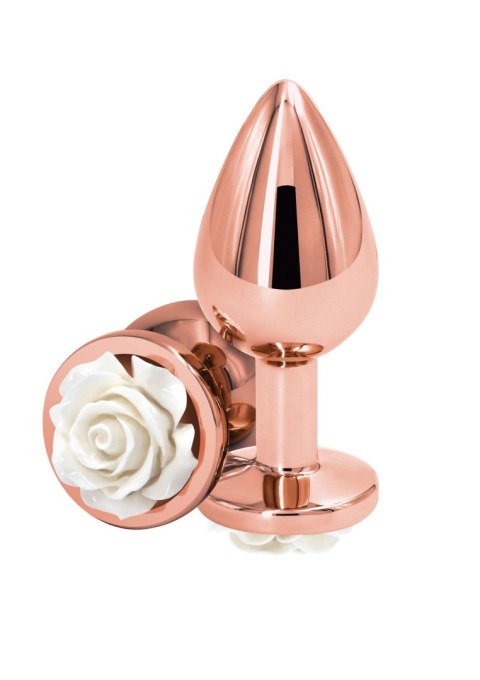 Rose Buttplug Medium White Rose Buttplug Medium White