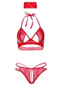 3PC Bra, Panty and Blindfold Red 3PC Bra, Panty and Blindfold Red