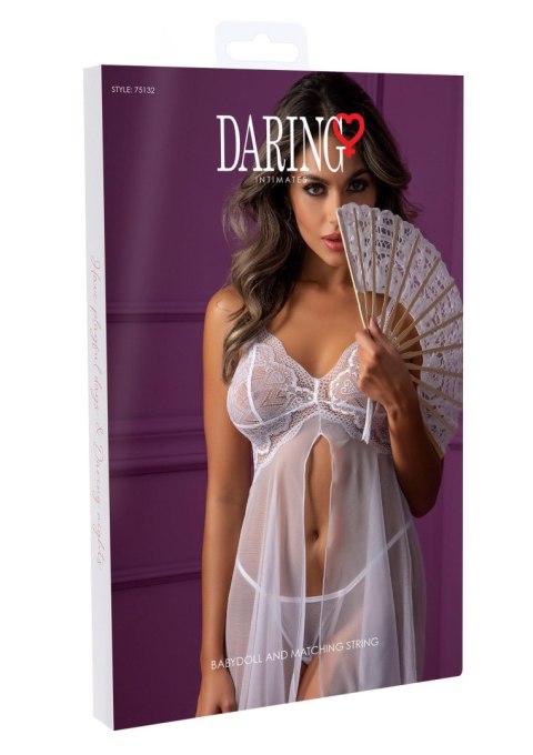 Babydoll and matching String White Babydoll and matching String White