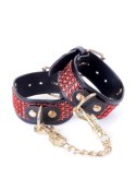 Fetish B - Series Handcuffs with cristals 3 cm Red Line Fetish B - Series Handcuffs with cristals 3 cm Red Line