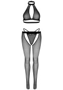 Fishnet top, g-string & tights Black Fishnet top, g-string & tights Black