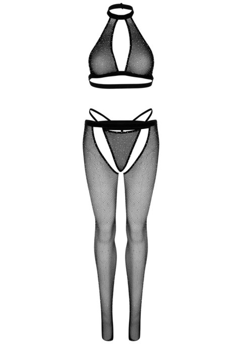 Fishnet top, g-string & tights Black Fishnet top, g-string & tights Black
