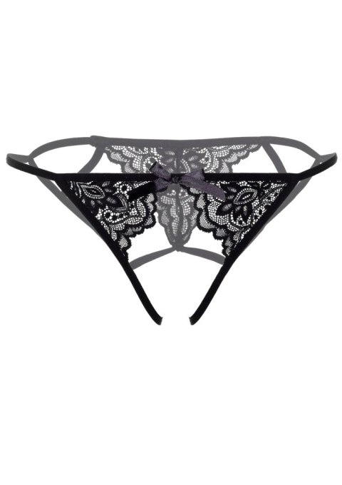 Inez strappy crotchless bikini Black Inez strappy crotchless bikini Black