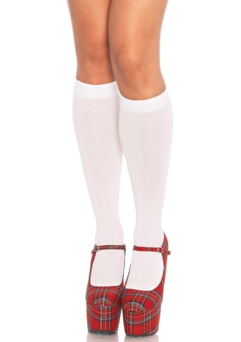 Nylon Knee Highs White Nylon Knee Highs White