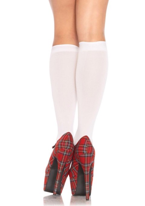 Nylon Knee Highs White Nylon Knee Highs White