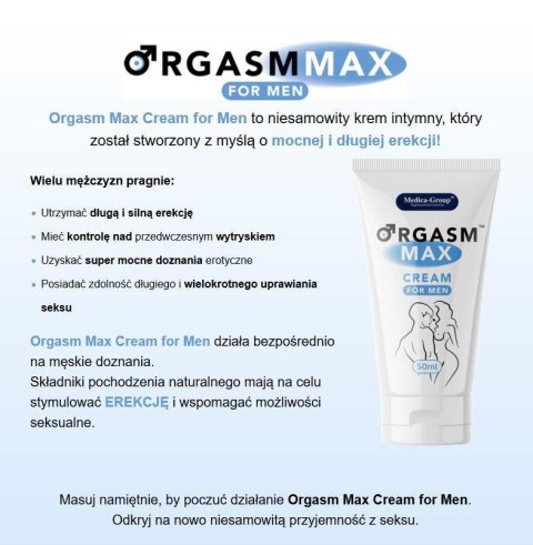 Żel/sprej - Orgasm Max cream for men 50 ml Żel/sprej - Orgasm Max cream for men 50 ml