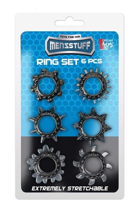 MENZSTUFF 6PC STRETCHEABLE RING SET MENZSTUFF 6PC STRETCHEABLE RING SET