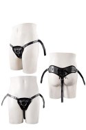 STRAPON BLACK PU HARNESS WITH TWO RINGS STRAPON BLACK PU HARNESS WITH TWO RINGS