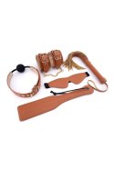 BLAZE ELITE BDSM SET COGNAC VEGAN LEATHER BLAZE ELITE BDSM SET COGNAC VEGAN LEATHER