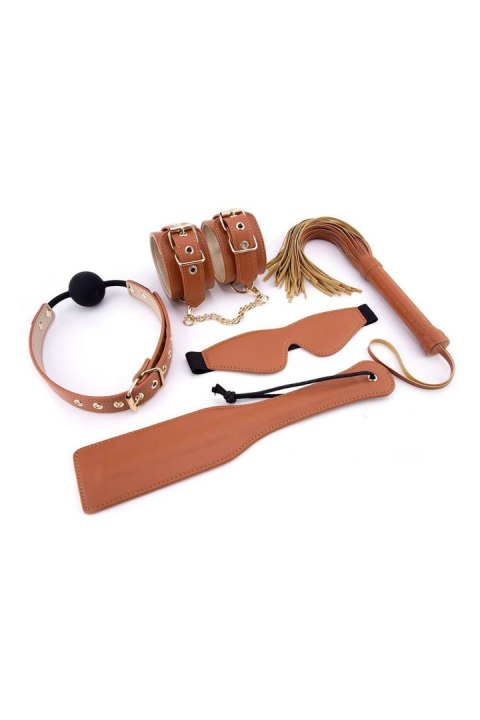 BLAZE ELITE BDSM SET COGNAC VEGAN LEATHER BLAZE ELITE BDSM SET COGNAC VEGAN LEATHER