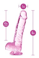 NATURALLY YOURS 6" CRYSTALLINE DILDO ROSE NATURALLY YOURS 6" CRYSTALLINE DILDO ROSE