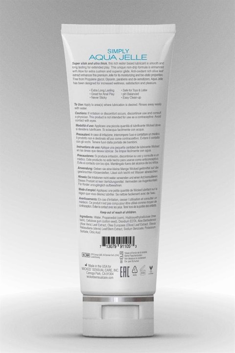 WICKED SIMPLY AQUA JELLE 120ML WICKED SIMPLY AQUA JELLE 120ML