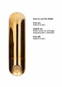 10 Speed Rechargeable Bullet - Gold 10 Speed Rechargeable Bullet - Gold