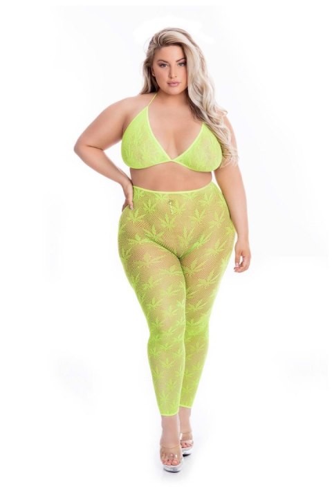 ALL ABOUT LEAF BRA SET GRN, PLUS SIZE ALL ABOUT LEAF BRA SET GRN, PLUS SIZE