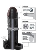 FANTASY X-TENSIONS VIBRATING REAL FEEL 2 INCH EXTENSION BLACK FANTASY X-TENSIONS VIBRATING REAL FEEL 2 INCH EXTENSION BLACK