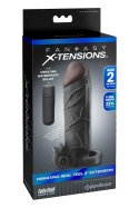 FANTASY X-TENSIONS VIBRATING REAL FEEL 2 INCH EXTENSION BLACK FANTASY X-TENSIONS VIBRATING REAL FEEL 2 INCH EXTENSION BLACK