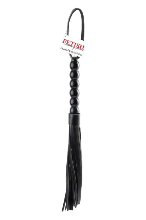 FETISH FANTASY SERIES BEADED CAT-O-NINE TAILS BLACK FETISH FANTASY SERIES BEADED CAT-O-NINE TAILS BLACK