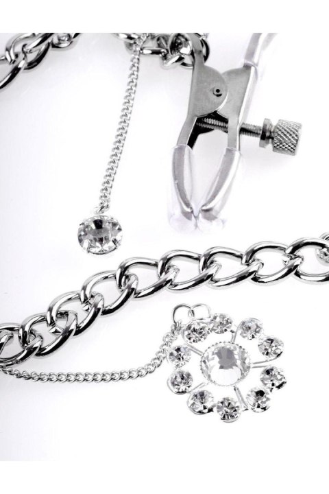 FETISH FANTASY SERIES CRYSTAL NIPPLE CLAMPS SILVER FETISH FANTASY SERIES CRYSTAL NIPPLE CLAMPS SILVER