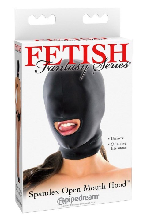 FETISH FANTASY SERIES SPANDEX OPEN MOUTH HOOD BLACK FETISH FANTASY SERIES SPANDEX OPEN MOUTH HOOD BLACK