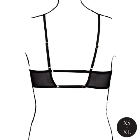 Keyhole Mesh Bra with Double Back Straps and Adjustable Sliders - One Size - Black Keyhole Mesh Bra with Double Back Straps and Adjustable Sliders - One Size - Black