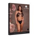 Keyhole Mesh Bra with Double Back Straps and Adjustable Sliders - Plus Size - Black Keyhole Mesh Bra with Double Back Straps and Adjustable Sliders - Plus Size - Black