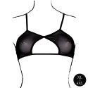 Keyhole Mesh Bra with Double Back Straps and Adjustable Sliders - Plus Size - Black Keyhole Mesh Bra with Double Back Straps and Adjustable Sliders - Plus Size - Black