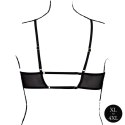 Keyhole Mesh Bra with Double Back Straps and Adjustable Sliders - Plus Size - Black Keyhole Mesh Bra with Double Back Straps and Adjustable Sliders - Plus Size - Black
