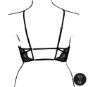 Open Cup Triangle Bra with Lace and Adjustable Sliders - One Size - Black Open Cup Triangle Bra with Lace and Adjustable Sliders - One Size - Black