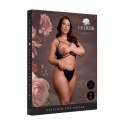 Open Cup Triangle Bra with Lace and Adjustable Sliders - Plus Size - Black Open Cup Triangle Bra with Lace and Adjustable Sliders - Plus Size - Black