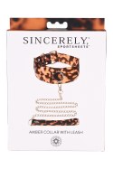 SPORTSHEETS AMBER COLLAR AND LEASH SPORTSHEETS AMBER COLLAR AND LEASH