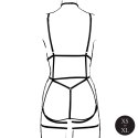 Strappy Open Cup Body Harness with Garters - One Size - Black Strappy Open Cup Body Harness with Garters - One Size - Black