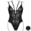 Wireless Lace Bodysuit with Adjustable Sliders - Plus Size - Black Wireless Lace Bodysuit with Adjustable Sliders - Plus Size - Black