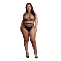 2 piece with crop top, pantie and fishnet structure. 2 piece with crop top, pantie and fishnet structure.