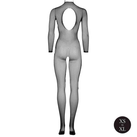 Bodystocking with fishnet structure, open crotch and turtle neck. Bodystocking with fishnet structure, open crotch and turtle neck.