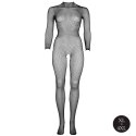 Bodystocking with fishnet structure, open crotch and turtle neck. Bodystocking with fishnet structure, open crotch and turtle neck.