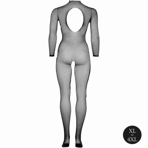 Bodystocking with fishnet structure, open crotch and turtle neck. Bodystocking with fishnet structure, open crotch and turtle neck.